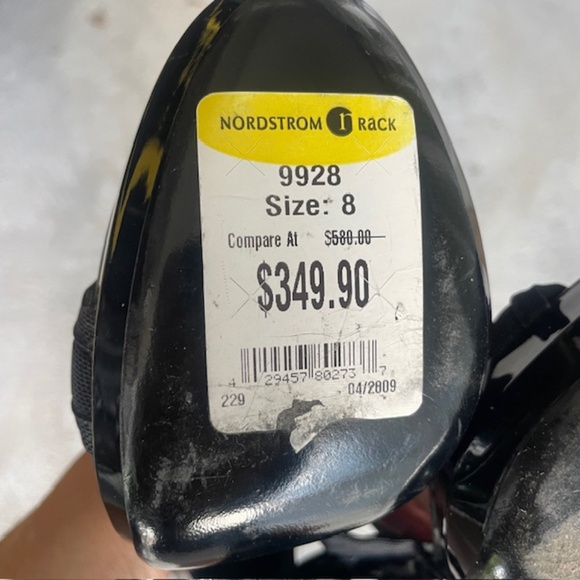 Burberry Black Ankle Wrap Heels Mesh EUC - Picture 10 of 13